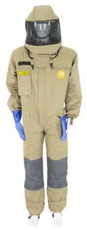 LYSON | Schutzanzug zur Entfernung von Wespen und Hornissen | Set mit Helm, Gesichtsschutz und Handschuhen | Zertifiziert | Für die Bekämpfung der Asiatischen Hornisse | Größe L