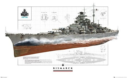 GB eye Ltd World of Kriegsschiffe, Bismarck, Maxi Poster, 61 x 91,5 cm, verschiedene