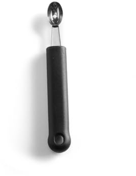 HENDI Kugelausstecher, oval, Melonenschneider, Melonenmesser, Geschirrspülmaschinengeeignet, ø26x165mm, Edelstahl/Polypropylen