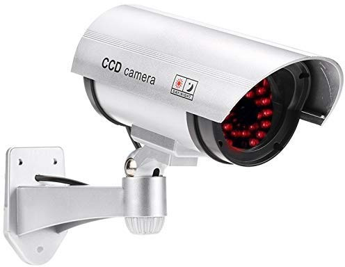 4X Professionelle Überwachungskameras Dummy Outdoor Kameras Dummy Kamera Attrappe mit Objektiv und Blinkled Videoüberwachung Warensicherung