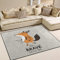 Use7 Be Brave Cute Brave Fox Vintage Area Teppich für Wohnzimmer Schlafzimmer 160 cm x 122 cm