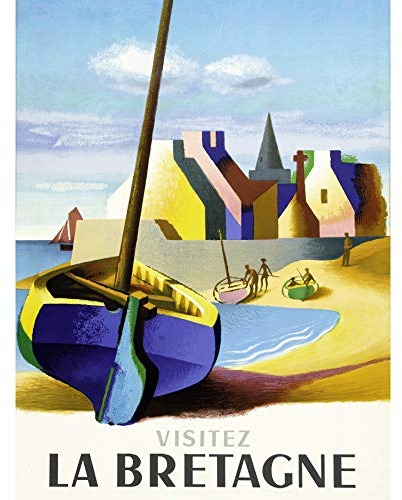 Fine Art Prints Nathan Visit Bretagne Eisenbahnreise Werbung, extra groß, Kunstdruck Wandbild Poster Premium XL