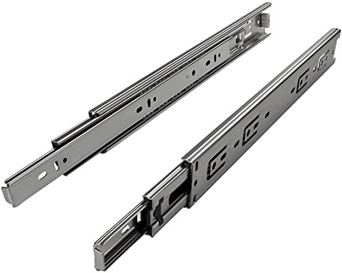Guías de bolas de 45 mm de alto, cajón de 600 mm de largo, extracción total, capacidad de carga de 50 kg