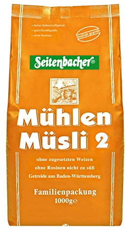 Seitenbacher Mühlen-Müsli 2 I ohne Rosinen I weizenfrei I Vorratspackung I (1 x 1000 g)