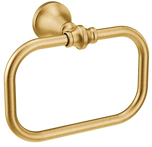 Moen YB0586BG Colinet Bathroom Hand Towel Ring, Brushed Gold