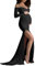 IBTOM CASTLE Robe Grossesse Shooting Photo Sexy Longue Jupe en Mousseline de Soie pour Photographie Mariage Plage Soireé Cérémonie Jupes Enceintes Maternité Noir M