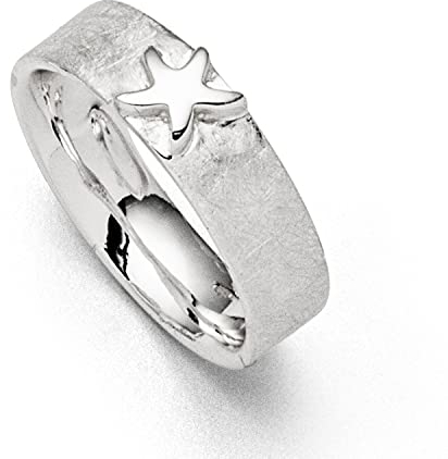 DUR Ring Seestern, aus 925 Sterling Silber, Größe: 58, R5468.58