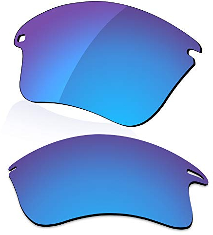 LenzReborn Verres polarisés de rechange pour lunettes de soleil Oakley Fast Jacket XL OO9156 - Plus d'options, Bleu glacier – Miroir polarisé, Taille unique