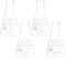 Hemobllo Glass Erlenmeyer Flask Set - 4 Pcs 250ml Glass Conical Flask Narrow Mouth Graduated Thickened Borosilicate Glass Erlenmeyer Flask for Laboratory Experiment Scientific Chemistry