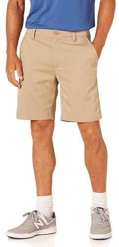 Amazon Essentials Men's Slim-Fit Stretch Golf Short, Khaki Brown, 42
