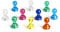 10 Pcs Fridge Magnets Set, Colourful Skittle Magnetic Push Pins, Strong Magnetic Pins for Hanging Photos, Memos, Notes, Maps and Drawings on Whiteboard – Suitable for Home, Office & Schools (10)