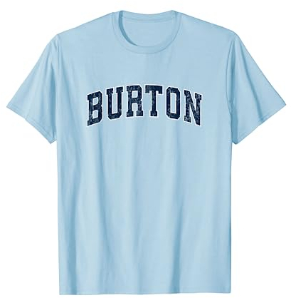 Burton Michigan MI Sportdesign im Vintage-Stil, marineblaues Design T-Shirt