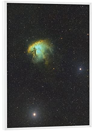artboxONE Poster mit weißem Rahmen 18x13 cm Galaxy Pacman Nebula - Bild Nebel Astronomie deepsky
