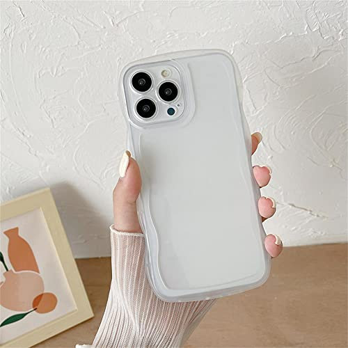 Rokmym Compatible avec Coque iPhone 11 Pro Crystal Transparent Coque grande bordure ondulée en Silicone TPU Souple Ultra Fin Cover Protection Bumper Anti-Choc Housse Étui pour iPhone 11 Pro