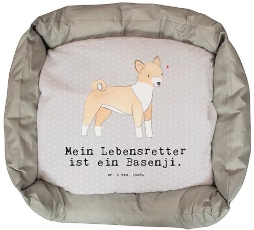 Mr. & Mrs. Panda Hundebett Basenji Lebensretter - Geschenk, Körbchen, Kongo-Terrier, Hund, Hundekissen, Hundekörbchen, Hundesofa