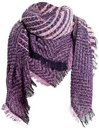 karierter Schal mit Fransen Muster Baumwolle Baumwolle Dreieckstuch Dreieck Schal Dreieckstuch Halstuch Mode Gestrickte Damen Schal poncho winterschal damen