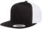 Yupoong 5-Panel YP Classic Trucker Cap | High Profile Flat Visor Snapback | OSFM | Bulk Packs Available, Schwarz/Weiß, Einheitsgröße