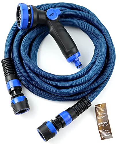 Xpansy Hose Ausziehbarer Gartenschlauch, der seine Größe um 2 mit dem Wasserdruck multipliziert. Bewässert bequem und mit der neuesten Technologie, wenn Sie sich auf Schläuche beziehen.