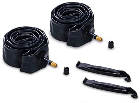 hauck Fahrradanhänger Schlauch Set 2x 20 Zoll Durchmesser inkl. Reifenheber, Ersatzreifen Schlauch für Fahrradanhänger hauck Dryk Duo & Dryk Duo Plus (Bike Trailer Repair Kit, Black)