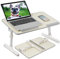 Homesbrand Laptop Bed Table, Portable Tray for Breakfast, Height and Angle Adjustable Stand Desk, Foldable Standing Computer Desk Working Writing in Sofa Floor, 55x34.5cm, Natural, (15160)