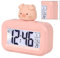 Horloge électronique, Réveil électronique de Bureau Intelligent Numérique de Dessin animé Mignon (Cochon rose)