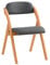 SoBuy Klappstuhl Holz gepolstert – Ergonomischer Küchenstuhl & Esszimmerstuhl, faltbar & platzsparend, fertig montiert, für Küche Balkon Büro, Dunkelgrau 47.5 x 77 x 59 cm FST92-SG