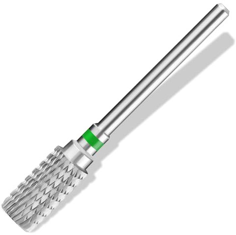 Vnjaoi Brocas eléctricas profesionales de carburo de 3/32 pulgadas para cutículas, limas de uñas para quitar rápidamente acrílico o gel duro para manicura y pedicura (plata, grano grueso)