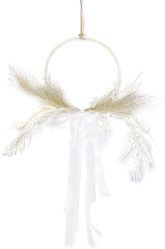 HEITMANN DECO - Trockenblumen Kranz, beige, ca. 20cm x 30cm