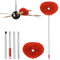 Ceiling Fan Cleaner Duster Reusable Microfiber Ceiling Fan Blade Cleaner Removable Duster with Extension Pole Adjusts 13 to 49.7 Inch for Cleaning Walls Bookshelves Furniture Door Window Top (Red)