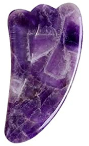 Lila Kristall Jade Gesichtsmaske Gua Sha Schaber Roller Set Natürlicher Amethyst Gouache Stein, Typ 8 Raumdekoration