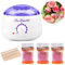 Wax Warmer kit for Hair Removal Pot for Waxing Professional with Bowl 3 Bags Wax Beads and Applicator Sticks at Home Wax Machine for Full Body Waxing (Rose White Pot)