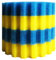 CPF-5000 / CPA-5000 / GPF-5000 / TFP 10000 Teichfilter Schwämme – Ersatz Filtermedien, Filtermatten für Teichfilter, Filterschwämme (2 x Blau Grob, 2 x Gelb Fein, Ø 260 mm)