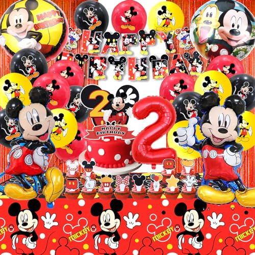 Kit Anniversaire Micke 51 Pièces - Décoration et Ballons pour Fête 2 Ans