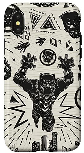 Hülle für iPhone X/XS Marvel Black Panther Wakanda Forever Inked