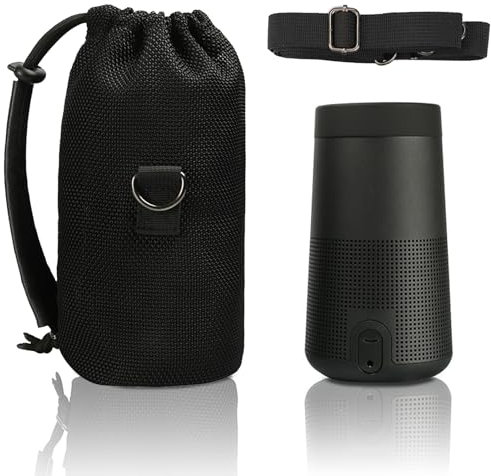 Buziba Trousse Étui de transport portable en maille pour haut-parleur Bose SoundLink RevolveSoundLink Revolve (série II) (sac uniquement)