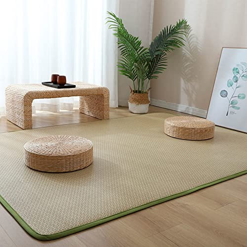 Japanische Tatami-Bodenmatte, natürliches Rattan, rutschfest, atmungsaktiv, Sommer, faltbar, für den Innenbereich, für Wohnzimmer, Schlafzimmer, Krabbelspiel