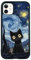 Onemiliayears Cute Starnight Cat Phone Case, Van Gogh Cute Cat Pattern iPhone 11 Case, Non-Slip Design and Shock Absorption, Phone Case for Teen Girls, Boys, Women and Men(iPhone - 11)