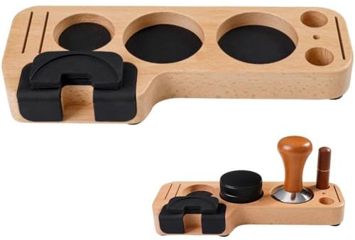 Wudaizhi Holz Kaffee Tamper Halter 25 cm Kaffee Hebel Werkzeug Tamper Matte Coffeeware Siebträger Tamper Ständer Für Home Cafe