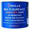SIMON&ISAAC Blue Multi-Surface Painter's Tape Masking Tape Paint Tape Protects Surfaces and Removes Easily Anti-UV for Indoor and Outdoor (Washi Paper, 3 Rolls x 2.5cm x 50m)