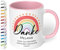 True Statements Dankeschön Abschieds-Geschenk für Erzieherin: Keramik-Tasse personalisiert „Danke WUNSCHNAME Dass du uns beim Wachsen geholfen hast!“ - Regenbogen, 330ml (Rosa)
