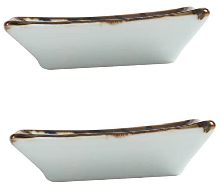 PHENOFICE 2 Pz Piatto Di Salsa Pizzicare i Condimenti Delle Ciotole Accessorio Da Cucina Pratico Piatto Di Condimento Ciotola Di Piattini Spuntino Giapponese Snack Giapponesi Blue Ceramica