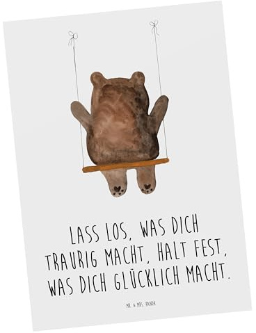 Mr. & Mrs. Panda Ansichtskarte Verluste betrauern und loslassen - Geschenk, Stärke, handgefertigte Produkte, Mutmacher, Trost, Postkarte, Heilung, Fotokarte, Trauer, Kunstkarten, Postkarten, Lass los