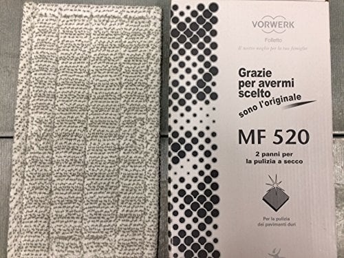 FIGEVIDA PANNO PULIZIA A SECCO MF520 MF530 DRY ORIGINALE FOLLETTO PER LAVAPAVIMENTI SP520 SP530 adatto a Vorwerk VF48852