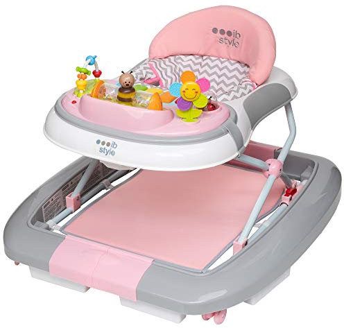 ib style 5in1 Lauflernhilfe, Gehfrei, Schaukelfunktion Licht & Melodie, Babywalker für Babys ab 6 Monate, Wave, Rosa