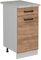 Vicco Küchenunterschrank R-Line, Goldkraft Eiche, 40 cm AP Marmor