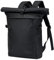 Waterfly Roll Top Backpack Rucksack: 18L Bagpack Water Resistant Daypack for Men Women Rolltop Laptop Daysack with Multiple Compartments for School Commuting Travel, Black