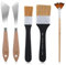 Coltelli di Pittura Set,5 PCS Professionale di Spatole e Pennelli per Pittura Pennelli Piatti e a Ventaglio Spatole per Stucco e Pittura Ideali per Acquerelli Acrilici e Oli