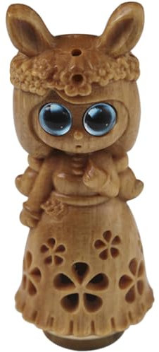 MAGICLULU Hase Selber Machen Häschen-engel-skulptur Herbstdeko Für Zu Hause Zwerge Gartendekoration Gartendekorationen Im Freien Kaffeebar-zubehör Engel Charm-anhänger Puppe Figuren Hölzern