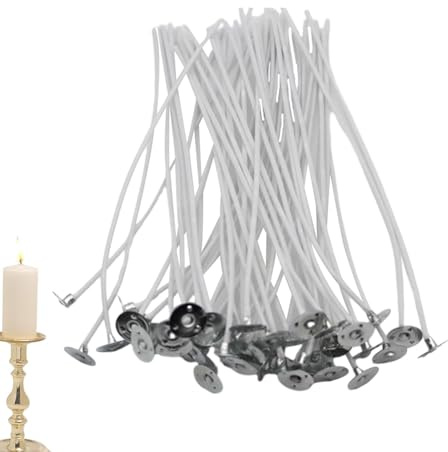 Raypontia 200Stück Kerzendochte Für Kerzen 20 cm Dochte Für Teelicht, Kerzendochte Baumwolle, Kerzen Docht Set, Docht Für Kerzen Gießen, Dochte Aus Baumwolle, Dochte Zum Kerzen Selber Machen