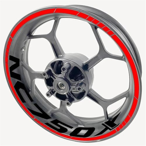 JHYBDP Adesivo per mozzo Ruota Moto Strisce Adesive per Cerchi Moto per NC750X NC 750X 750 X NC-750X 2014-2022 Adesivi Riflettenti per Cerchi Adesivi per Cerchioni(Colore 4)